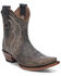 Image #1 - Circle G Women's Embroidered Western Booties - Snip Toe, Chocolate, hi-res