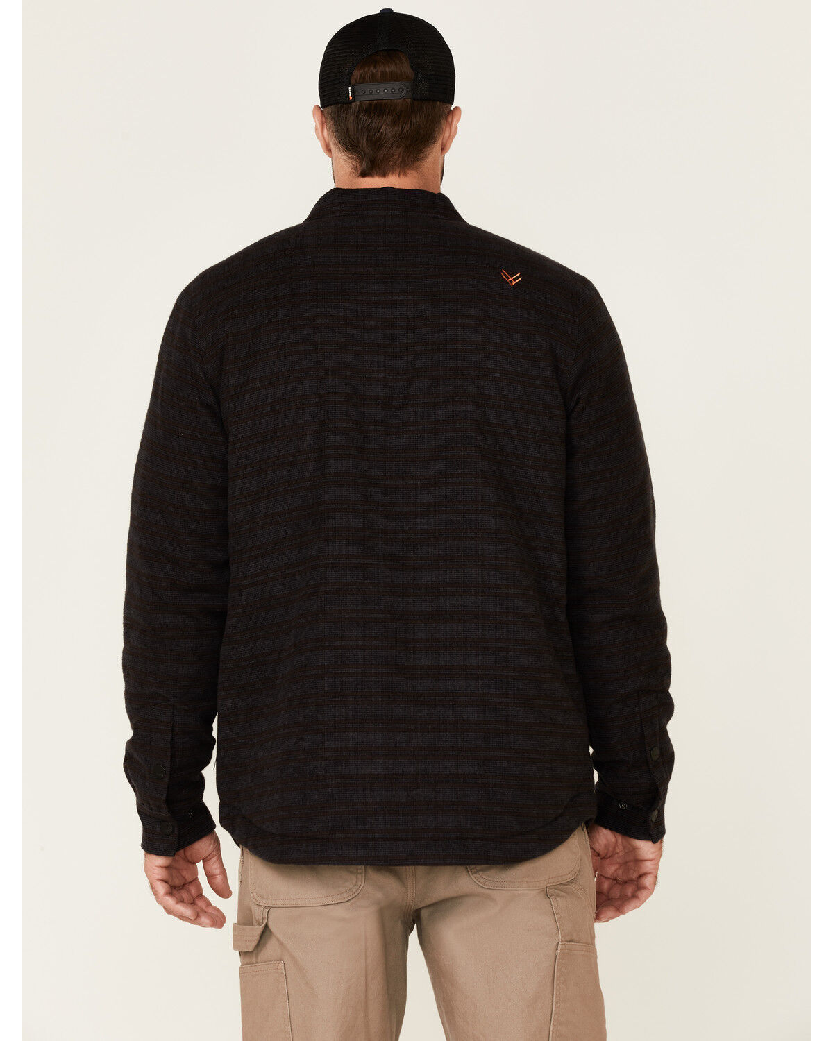 Image #4 - Hawx Men's Black McLain Plaid Insulated Snap Front Flannel Work Shirt Jacket, Black, hi-res