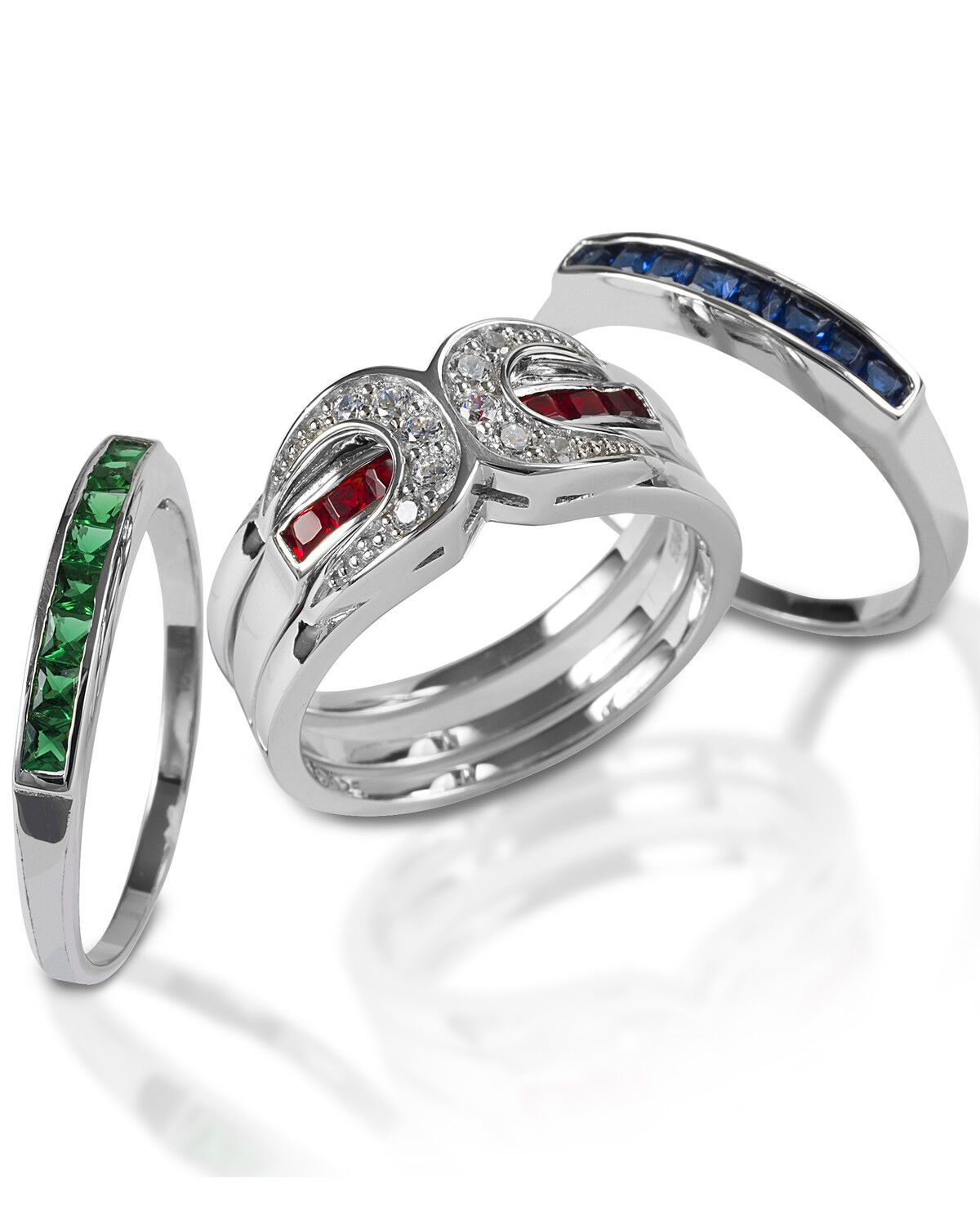 Image #1 - Kelly Herd Women's Interchangeable Horseshoe Ring, Silver, hi-res
