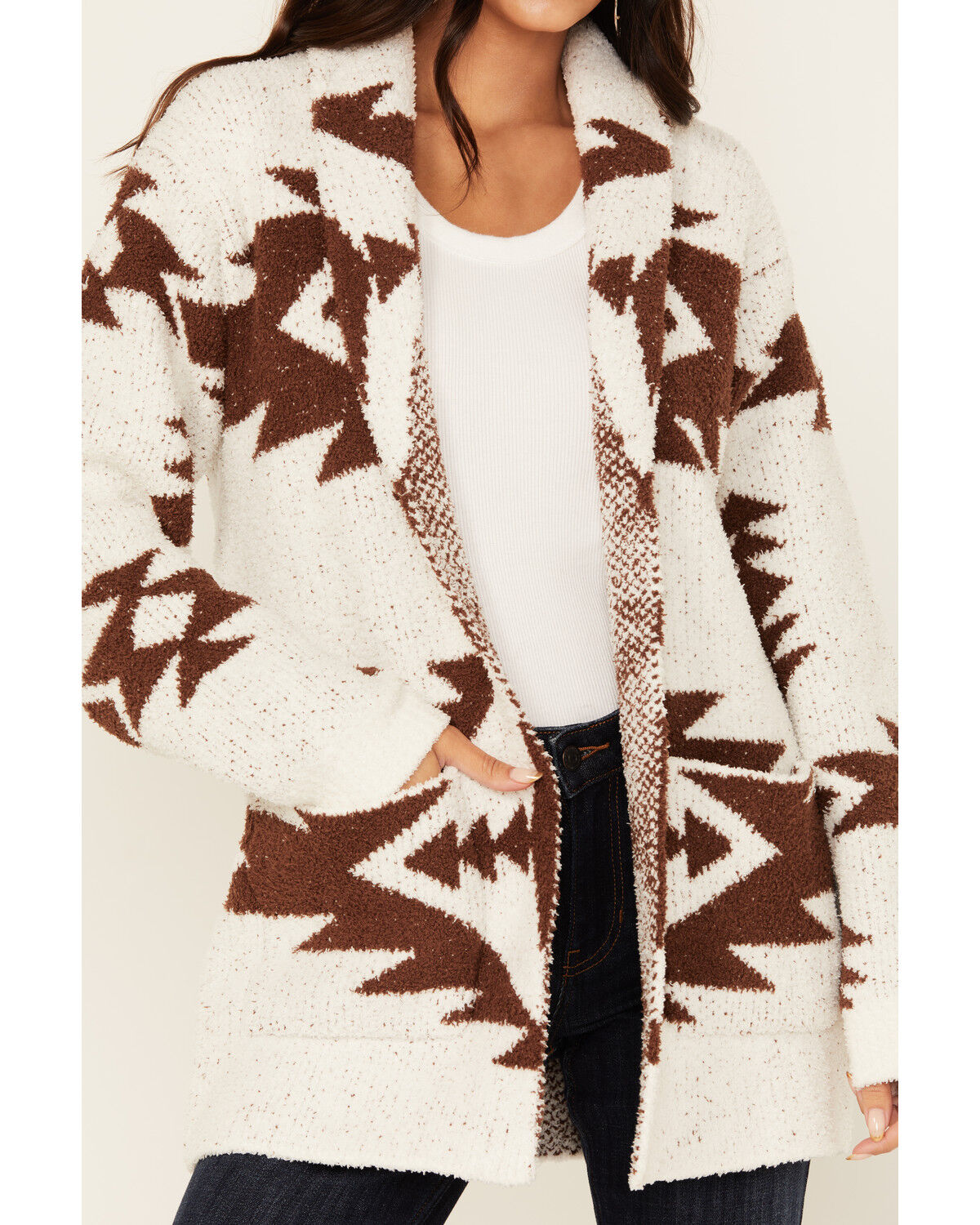 Image #3 - Idyllwind Women's Hanover Fluffy Knit Cardigan, Ivory, hi-res