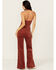 Image #3 - Rolla's Women's East Coast High Rise Corduroy Flare Pants, Brick Red, hi-res