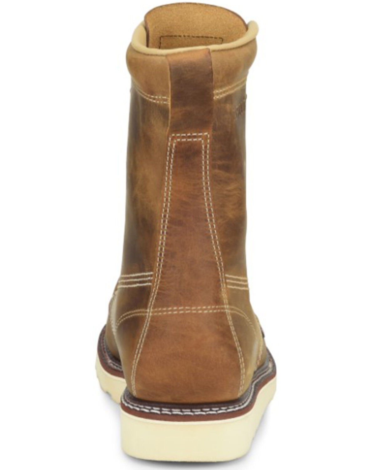 Image #4 - Carolina Men's 8" AMP USA Lace-Up Work Boots - Steel Toe, Brown, hi-res