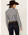 Image #4 - Wrangler Women's Plaid Print Long Sleeve Pearl Snap Western Shirt, Blue, hi-res