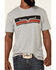 Image #3 - Kimes Ranch Men's Gray Broken Stripe Logo Short Sleeve T-Shirt , Grey, hi-res