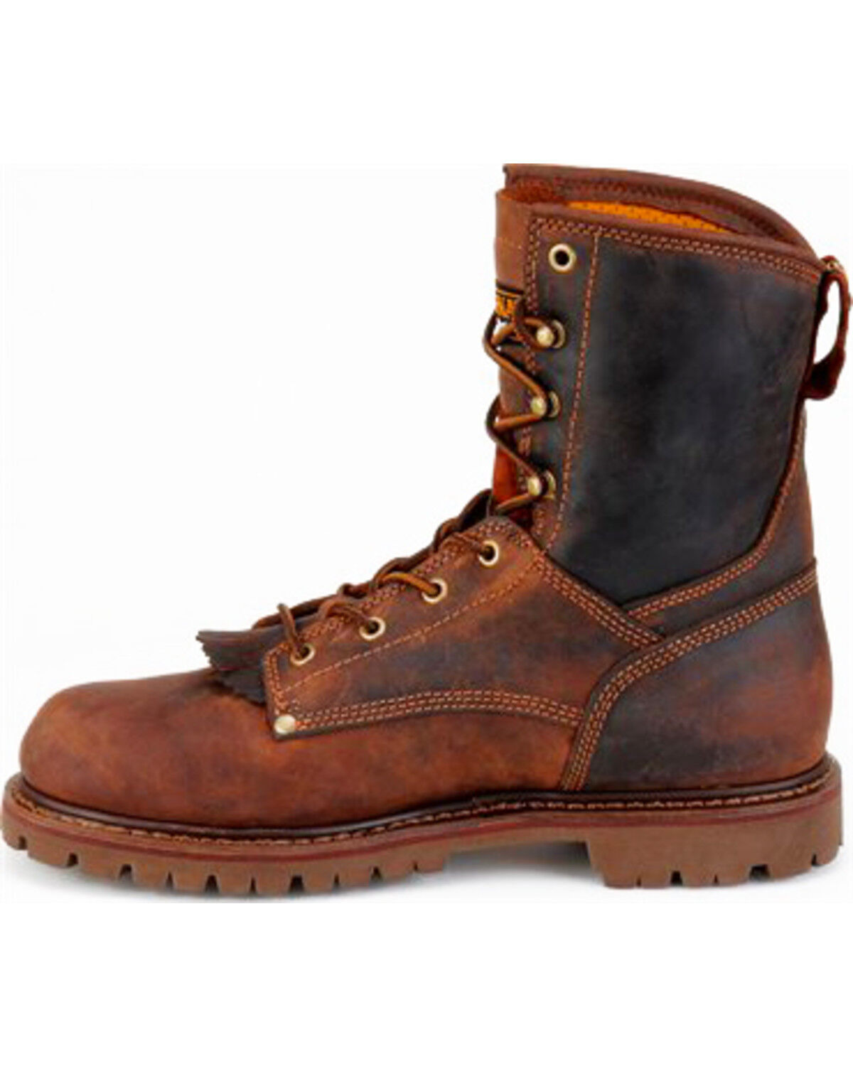 Image #3 - Carolina Men's 8" Waterproof Work Boots - Soft Round Toe, Brown, hi-res