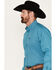 Image #2 - Cinch Men's Geo Print Long Sleeve Button-Down Western Shirt, Turquoise, hi-res