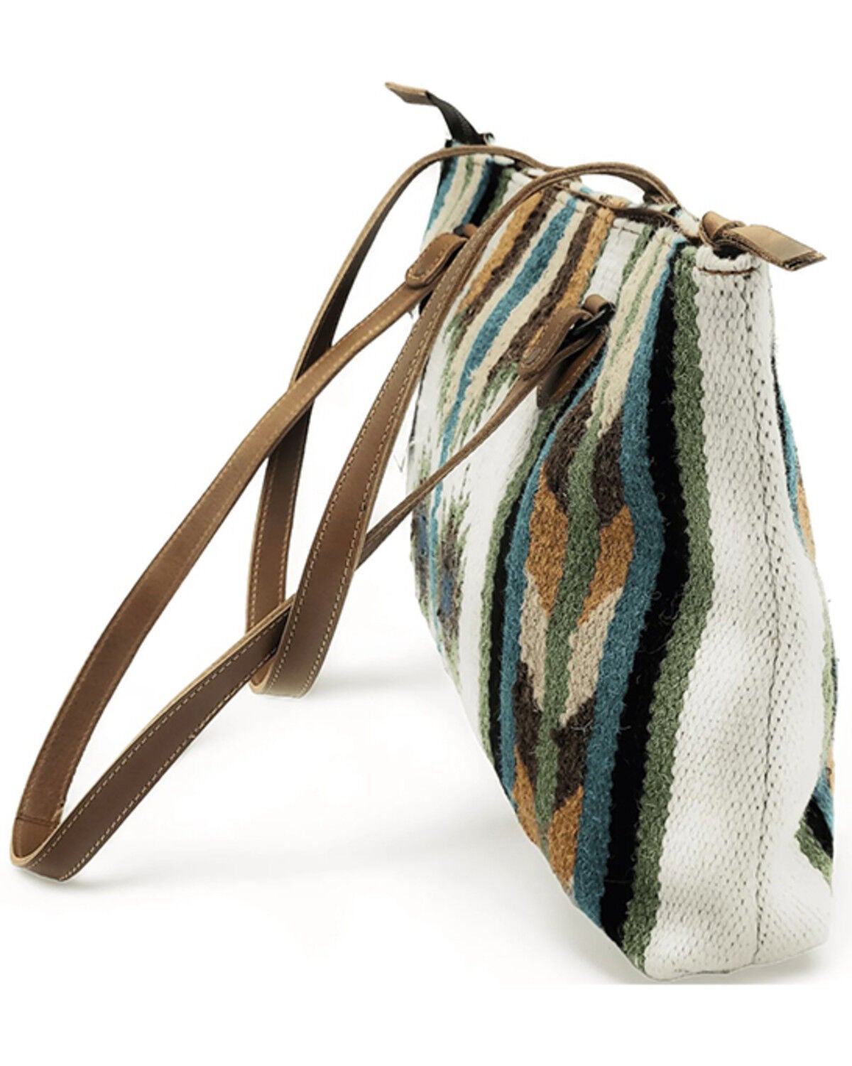 Image #3 - Ranch Junkie Women's Large Aspen Southwestern Woven Wool Boho Saddle Blanket Bag, Multi, hi-res