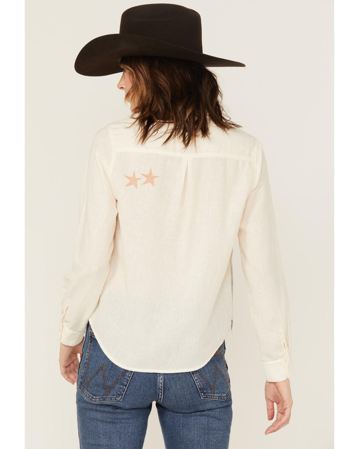 Image #4 - Blue B Women's Running Horses Long Sleeve Button-Down Western Shirt, Camel, hi-res