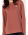 Image #3 - Carhartt Women's Relaxed Fit Midweight Crewneck Sweatshirt, Maroon, hi-res