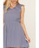 Image #3 - Cleo + Wolf Women's Birdy Open Back Mini Dress, Medium Blue, hi-res