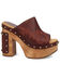 Image #2 - Dingo Women's Free Spirit Wooden Sandals, Wine, hi-res