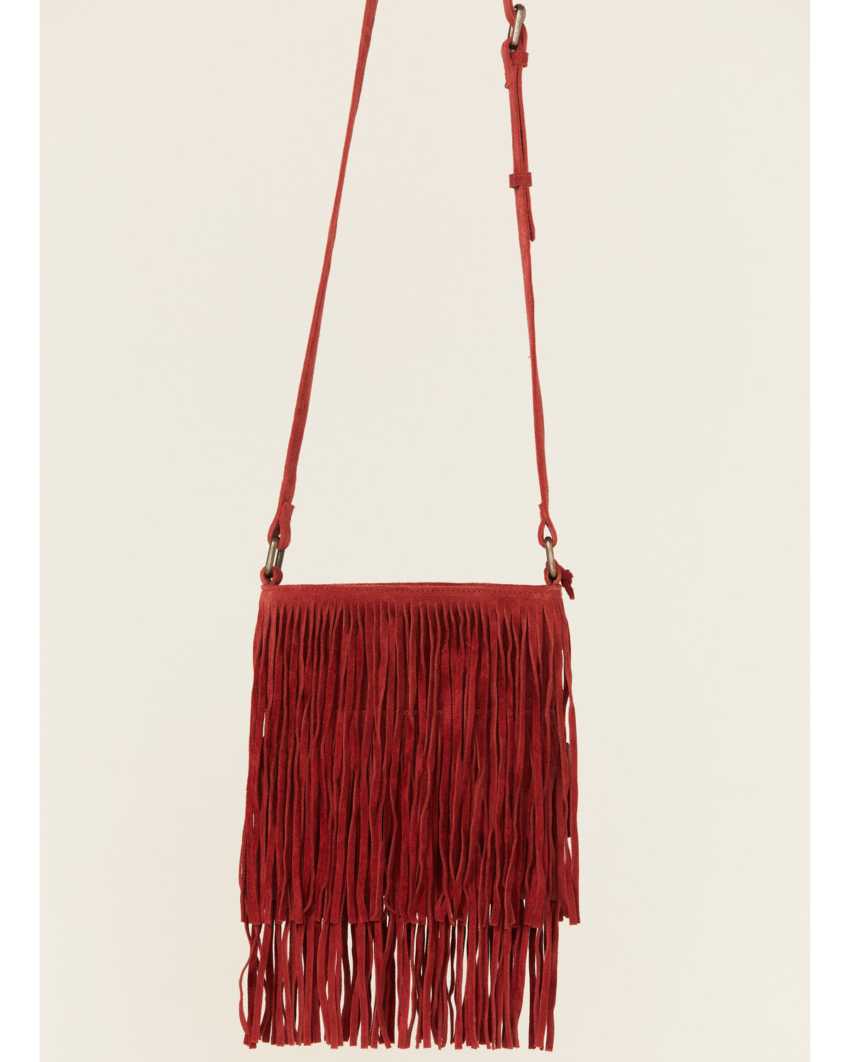 Image #3 - Idyllwind Women's Camarillo Suede Fringe Crossbody Bag, Red, hi-res