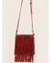 Image #3 - Idyllwind Women's Camarillo Suede Fringe Crossbody Bag, Red, hi-res