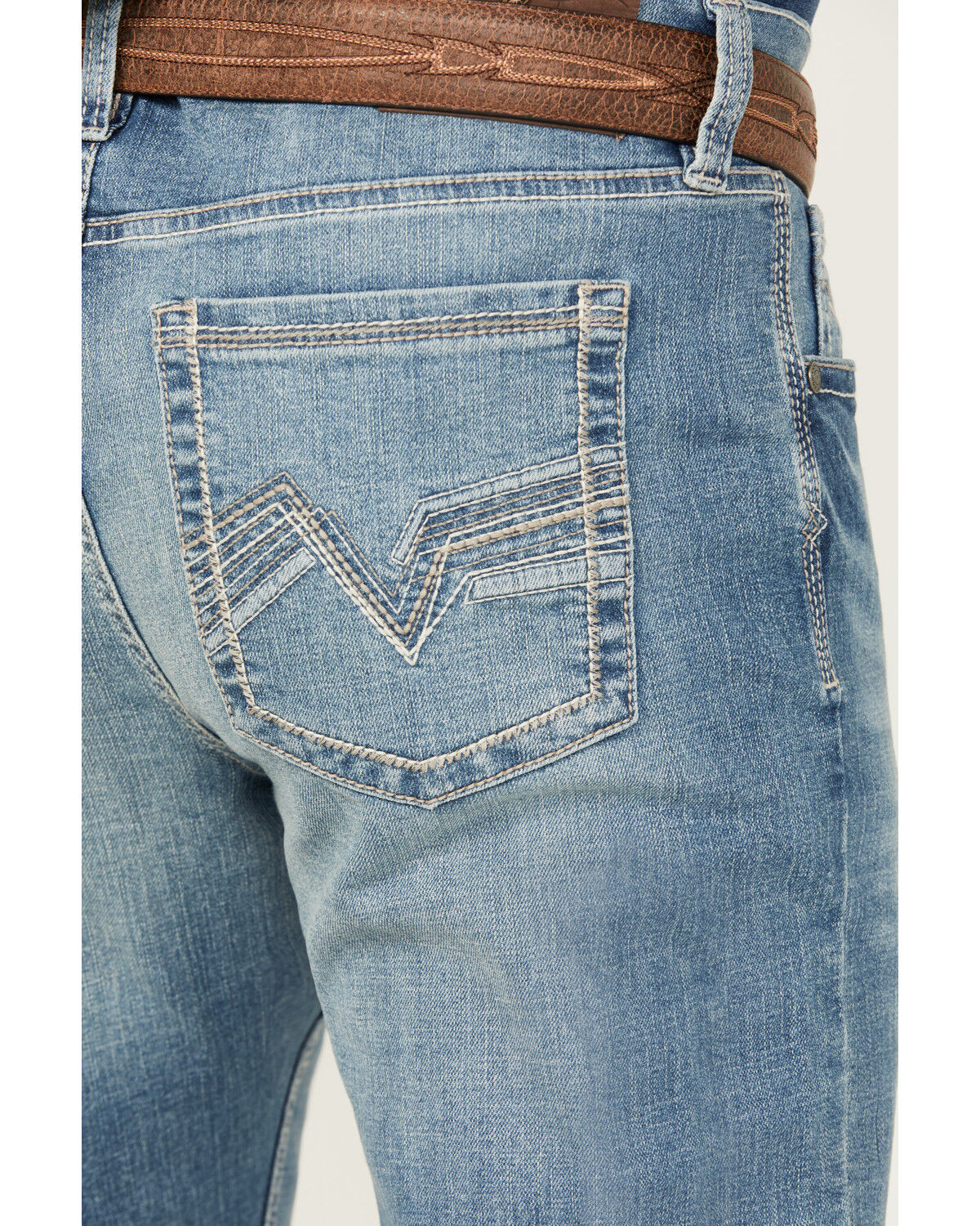 Image #4 - Cody James Men's Bandera Light Wash Slim Bootcut Stretch Denim Jeans, Light Wash, hi-res
