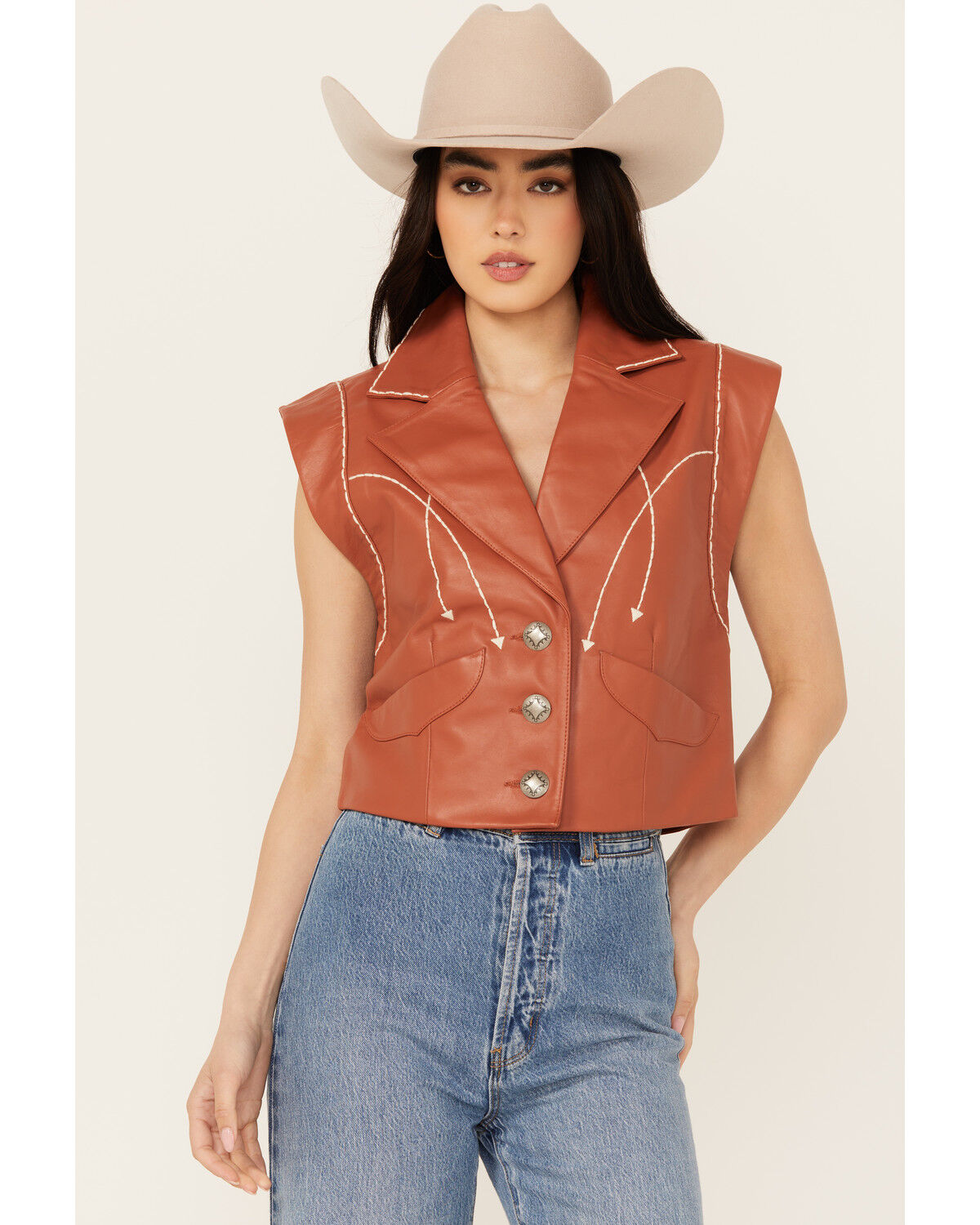 Image #1 - Double D Ranch Women's High Roller Vest, Copper, hi-res