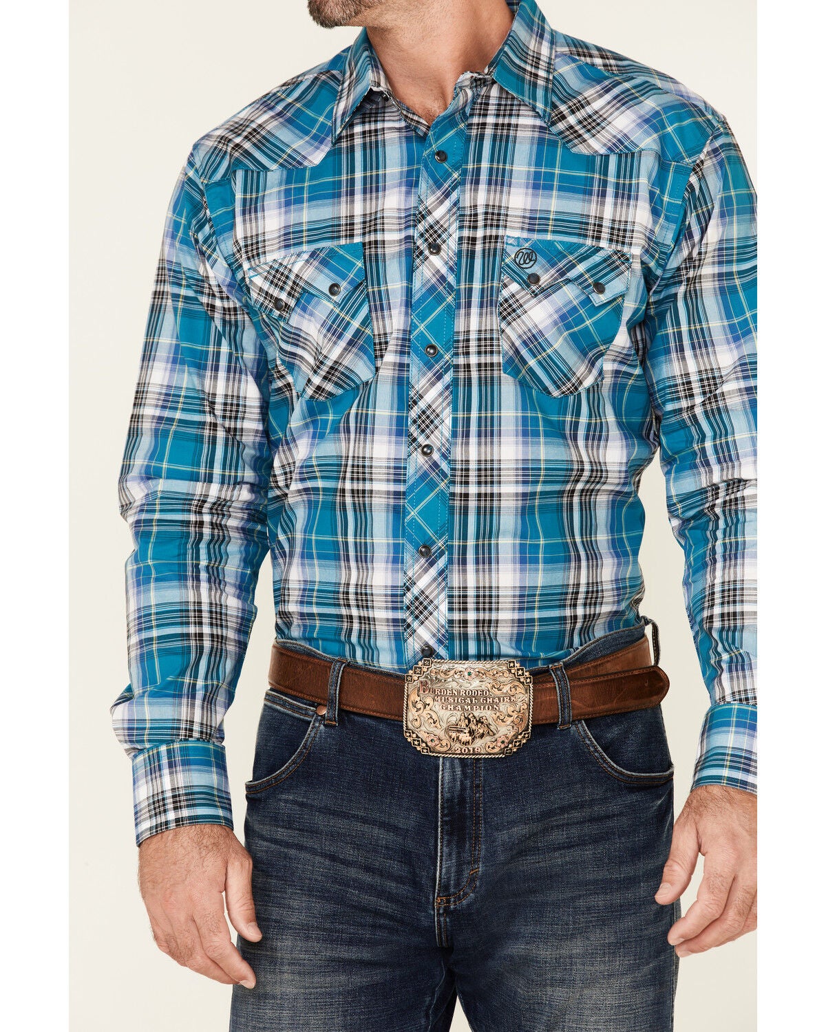 Wrangler Retro Men's Teal Small Plaid 