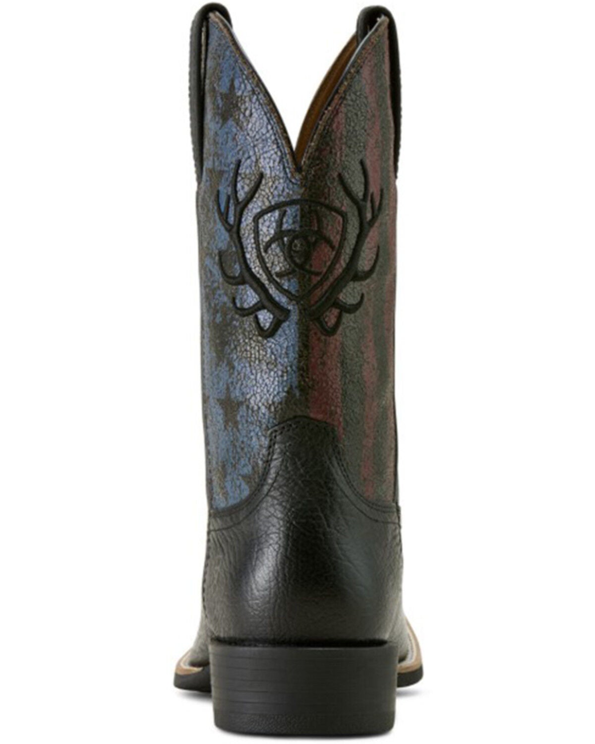 Image #5 - Ariat Men's Sport Liberty Antler Western Boots - Broad Square Toe, Black, hi-res