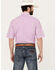 Image #4 - Resistol Men's Davie Checkered Print Short Sleeve Button Down Western Shirt, Light Purple, hi-res