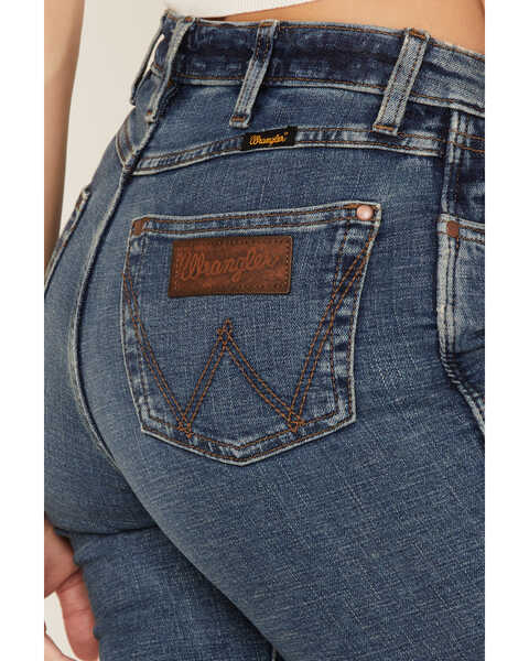 Image #3 - Wrangler Retro Women's Medium Wash High Rise Hadley Stretch Trouser Flare Jeans, Blue, hi-res