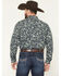 Image #4 - Gibson Trading Co Men's Hubert Floral Print Long Sleeve Snap Stretch Western Shirt - Big, Navy, hi-res