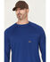 Image #3 - Ariat Men's Rebar Heat Fighter Work Hard Long Sleeve Pocket Work Shirt, Medium Blue, hi-res