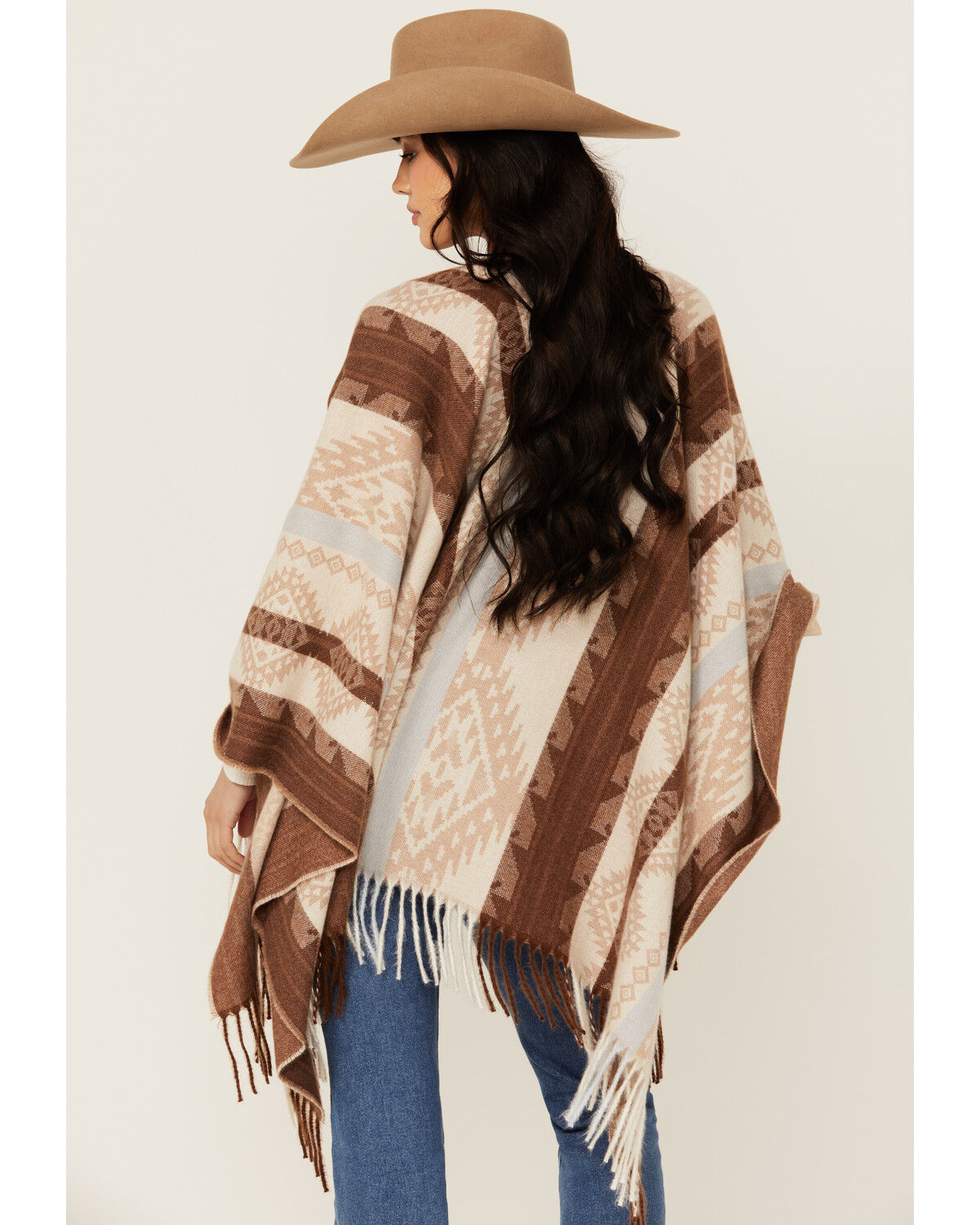 Image #5 - Idyllwind Women's Edsel Southwestern Print Shawl, Light Blue, hi-res