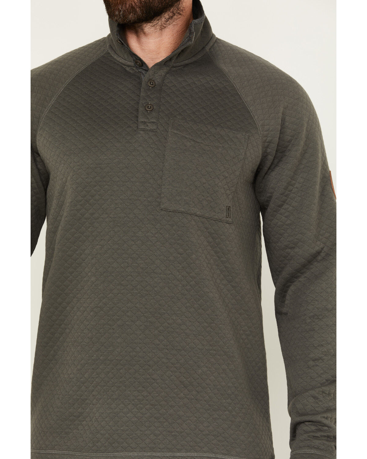 Image #3 - Brothers and Sons Men's Uinta Quilted Pullover, Dark Grey, hi-res
