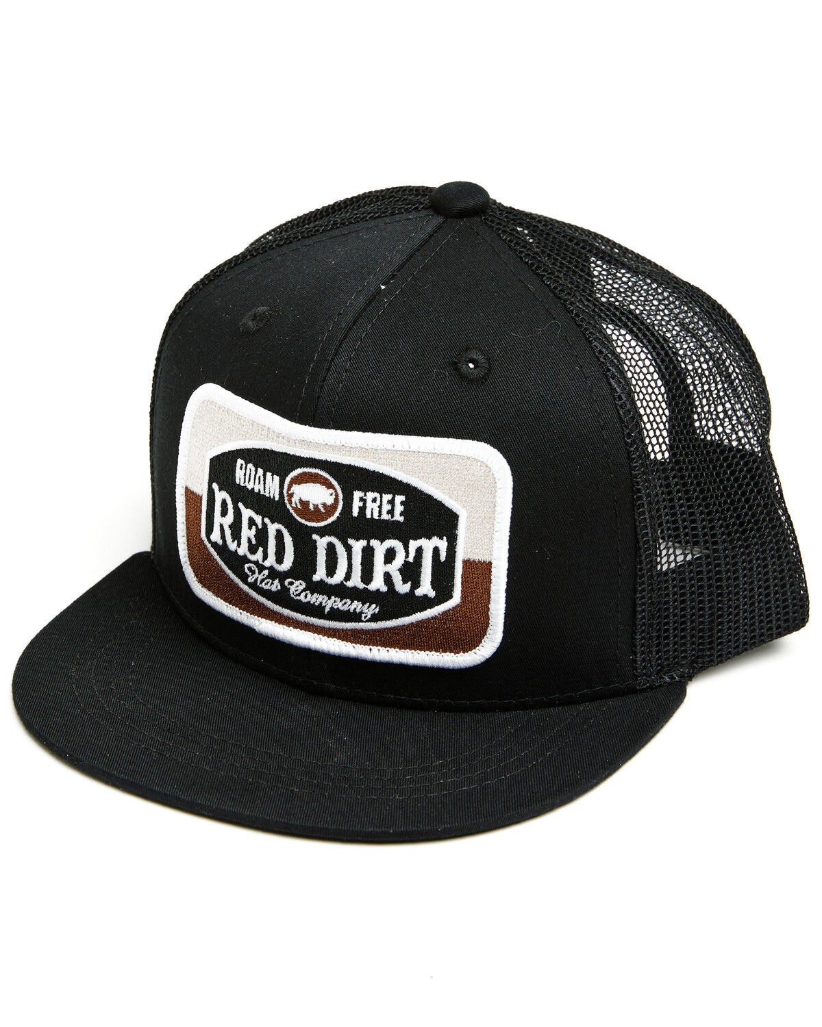 Red Dirt Hat Boys' Roam Free Logo Ball Cap, Black, hi-res