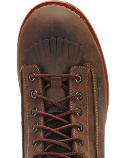 Image #6 - Carolina Men's 8" Crazy Horse Waterproof Lace-to-Toe Logger Boots - Round Toe, Brown, hi-res