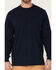 Image #3 - Hawx Men's Solid Navy Forge Long Sleeve Work Pocket T-Shirt - Big, Navy, hi-res