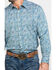 Scully Signature Soft Series Men's Turquoise Paisley Print Long Sleeve Western Shirt  , Turquoise, hi-res