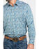 Scully Signature Soft Series Men's Turquoise Paisley Print Long Sleeve Western Shirt  , Turquoise, hi-res
