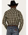 Image #4 - Cody James Men's Lost Trail Plaid Print Long Sleeve Snap Western Shirt, Olive, hi-res