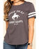 Image #4 - Cut & Paste Women's Cowboy Casanova Football Tee, Black, hi-res