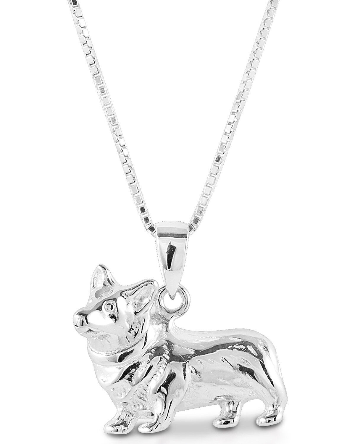 Image #1 - Kelly Herd Women's Small Corgi Necklace, Silver, hi-res