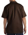 Image #2 - Dickies Men's Short Sleeve Twill Work Shirt - Big & Tall-Folded, Dark Brown, hi-res