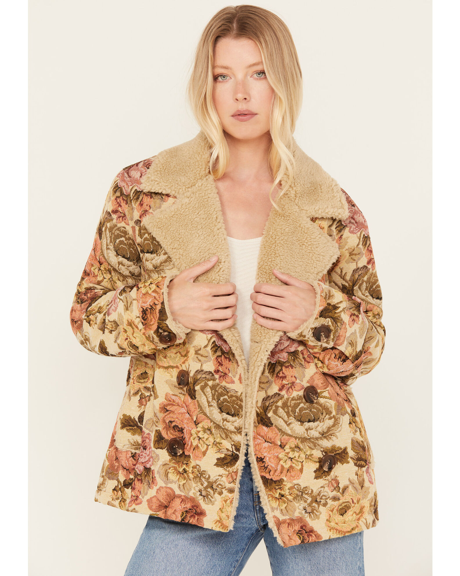 Floral print jacket women's on sale