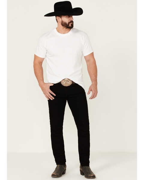 Image #1 - Cody James Men's Fresian Dark Wash Stretch Tapered Slim Straight Jeans , Black, hi-res