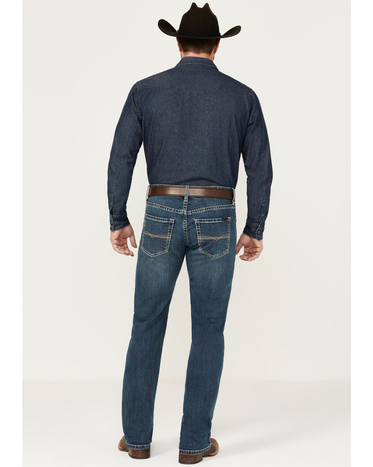 Image #3 - Rock & Roll Denim Men's Pistol Light Vintage Wash Stackable Straight Stretch Denim jeans, Light Wash, hi-res