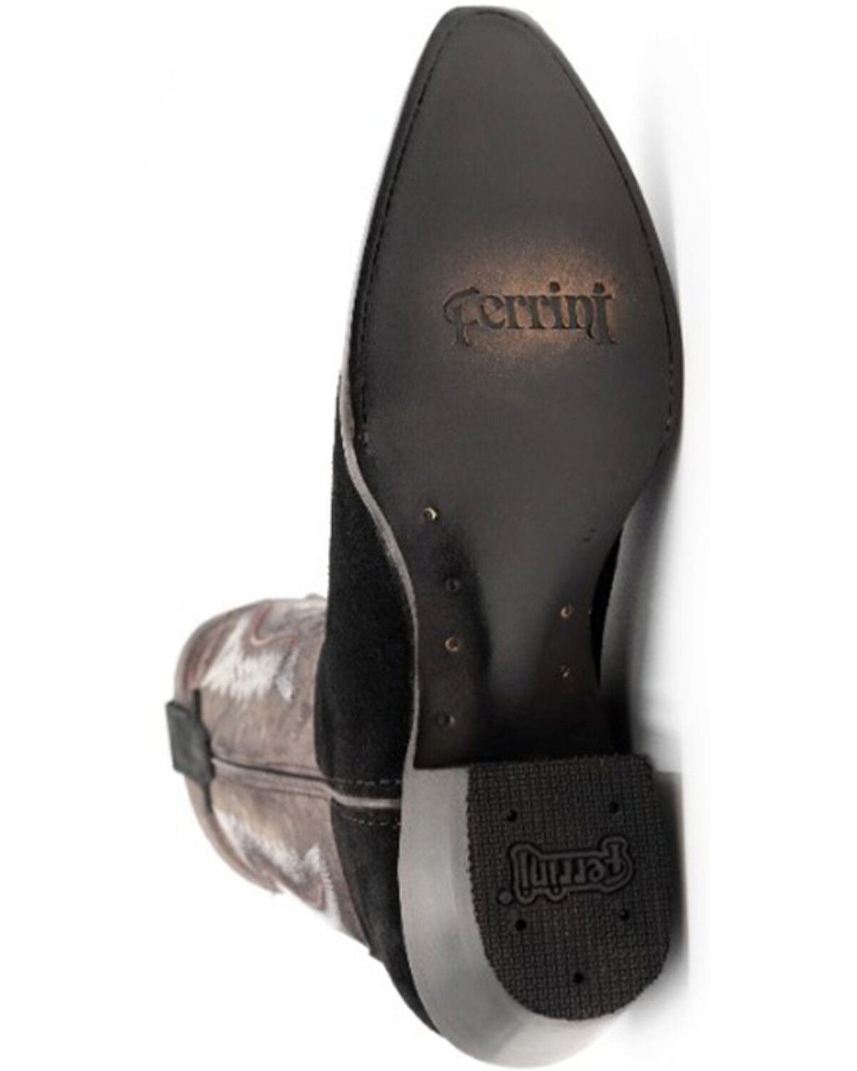 Image #7 - Ferrini Women's Roughrider Western Boots - Snip Toe, Black, hi-res