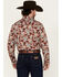 Image #4 - Cody James Men's Noah Paisley Print Long Sleeve Snap Western Shirt - Tall, Burgundy, hi-res