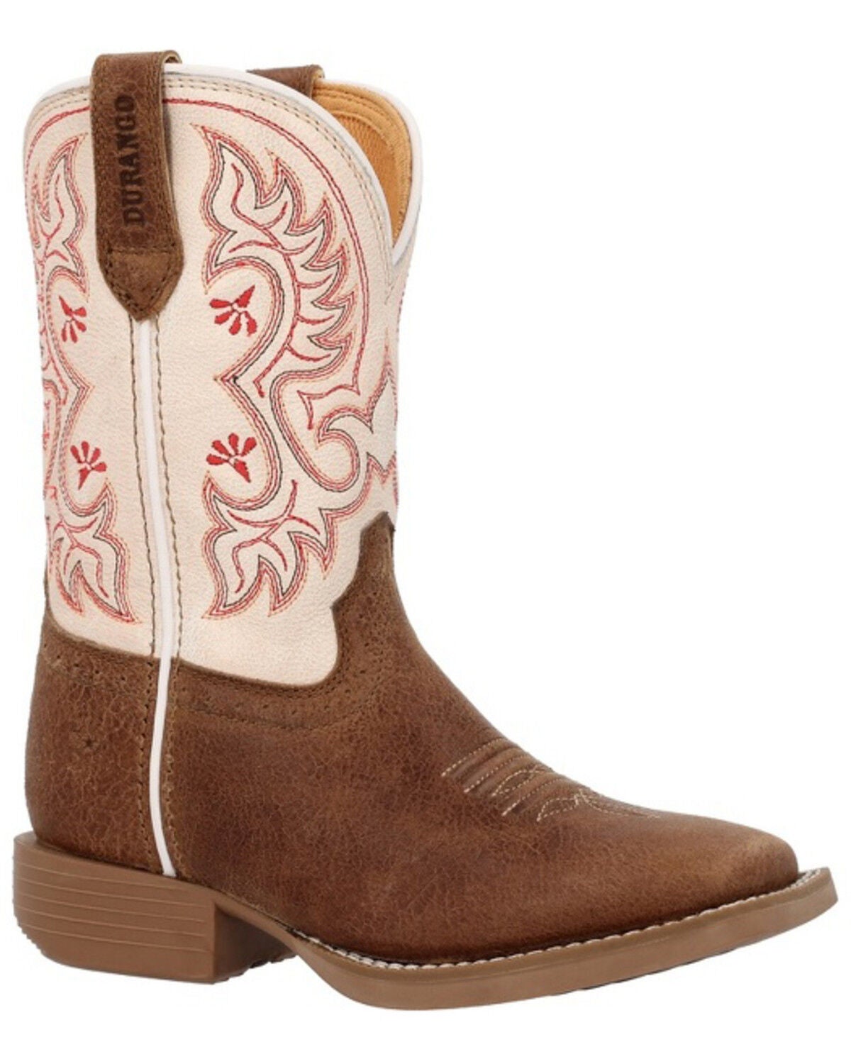 Durango Girls' Shyloh Western Boots - Broad Square Toe, Tan, hi-res