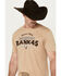 Image #2 - RANK 45® Men's Varsity Logo Short Sleeve Graphic T-Shirt, Tan, hi-res