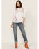 Image #2 - Johnny Was Women's Embroidered Lisbon Short Sleeve Button Down Blouse, White, hi-res