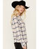 Image #3 - Idyllwind Women's Binkley Plaid Print Long Sleeve Pearl Snap Western Shirt, Ivory, hi-res