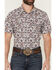Image #3 - Gibson Trading Co Men's Grand Finale Floral Paisley Print Short Sleeve Snap Western Shirt, White, hi-res
