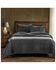Image #1 - HiEnd Accents Slate Stella Faux Silk Velvet 3-Piece Queen Quilt Set, Slate, hi-res
