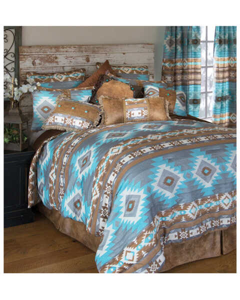 Carstens Home Mesa Daybreak 5-piece Queen Comforter Set, Blue, hi-res