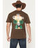 Image #1 - Corona Men's Bottle Sunset Short Sleeve Graphic T-Shirt, Dark Brown, hi-res