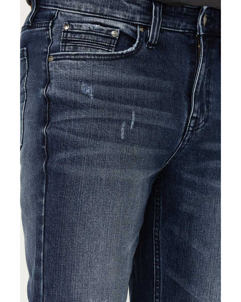 Image #2 - Brothers and Sons Men's Wilderness Distressed Stretch Regular Straight Jeans  , Dark Medium Wash, hi-res